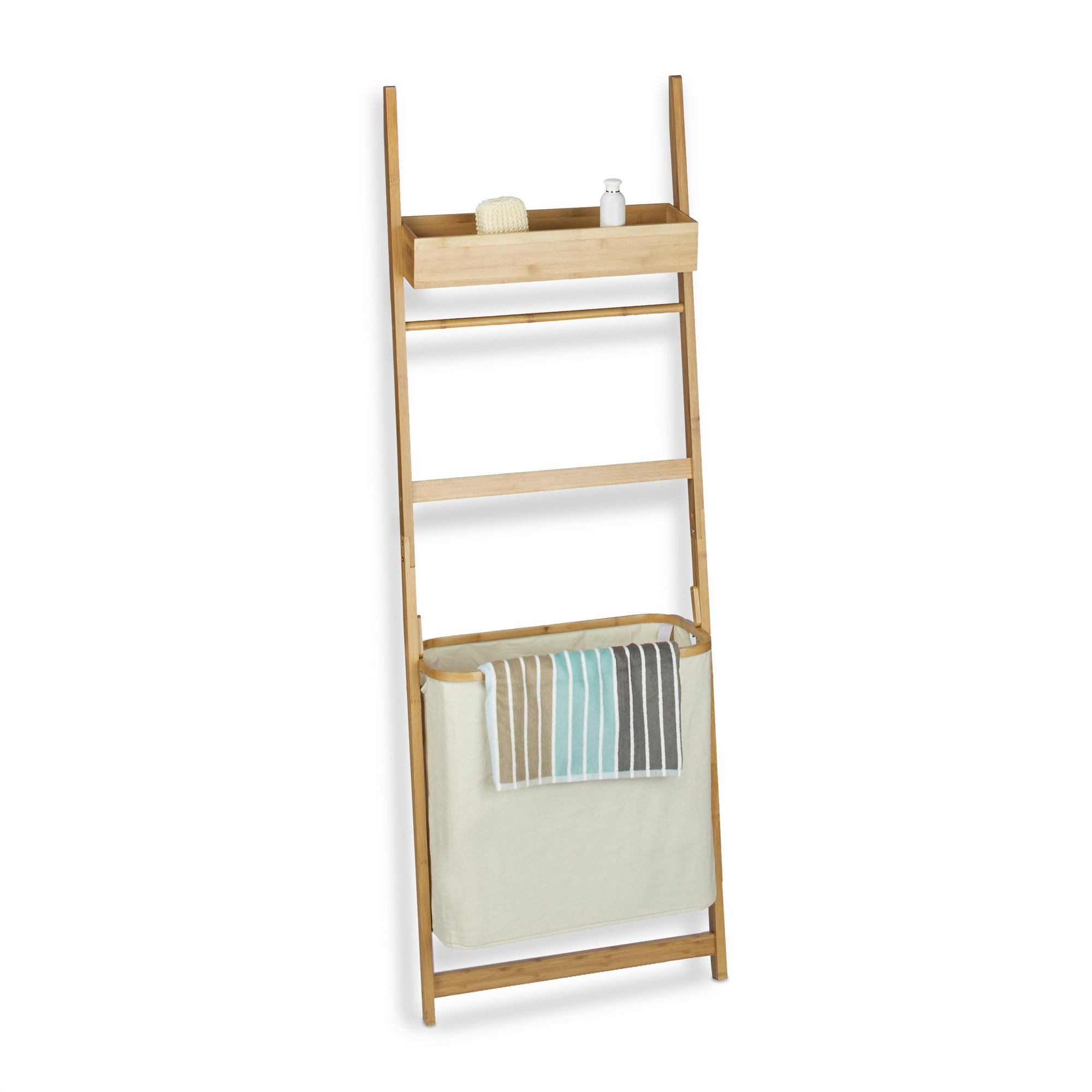 Relaxdays Freestanding Bamboo Ladder Towel Rack & Reviews Wayfair.co.uk